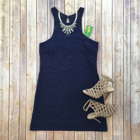 Lilly Pulitzer Dresses & Skirts - LILLY PULITZER Jaimie Knit Lace Shift Dress